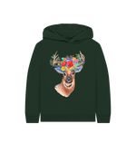 Evergreen Stag And Flowers Hoodie