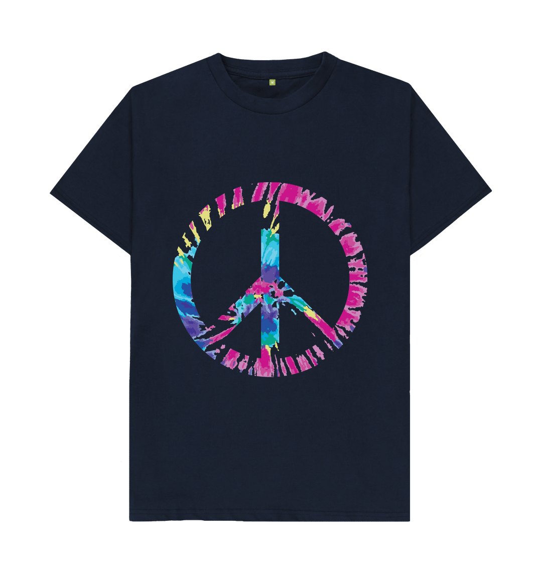 Navy Blue Peace Out Tee