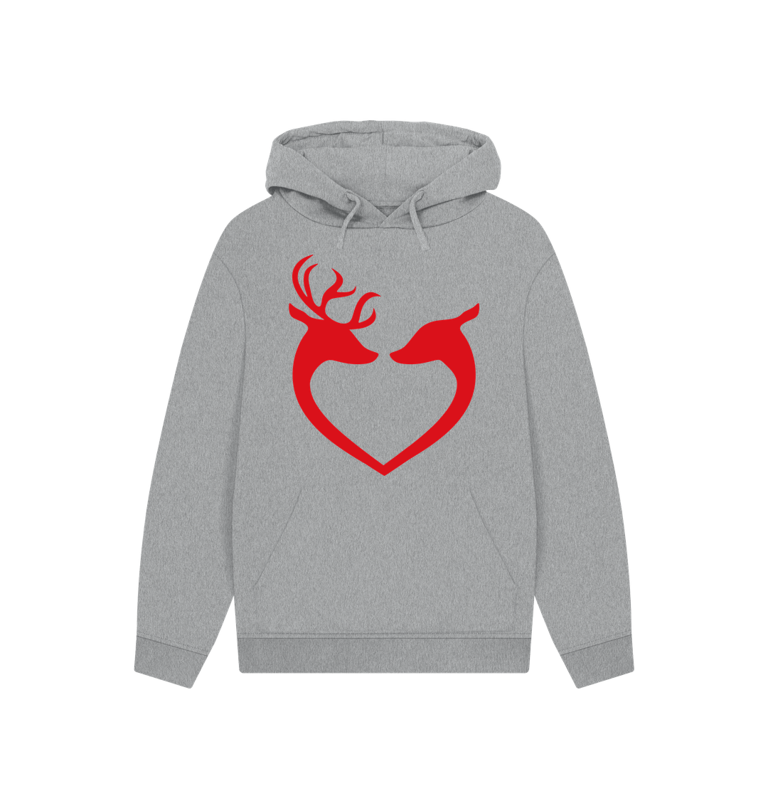 Athletic Grey Reindeer Unisex Hoodie