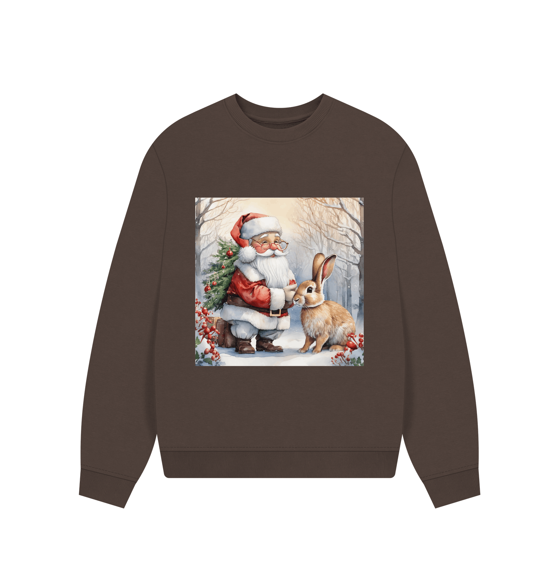 Chocolate Printed Sweater Front