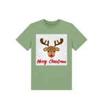 Sage Reindeer Merry Christmas Tee