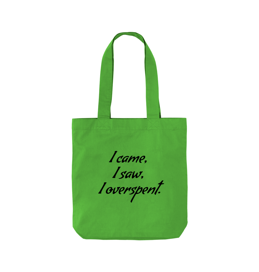 Apple Green I Overspent Twill Tote Bag