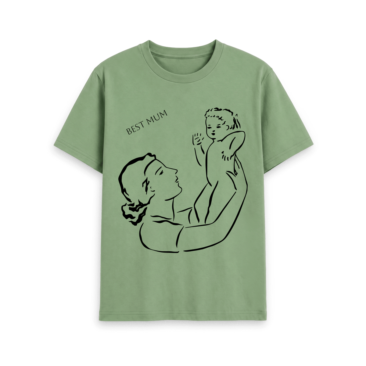 Sage Printed T-shirt Front