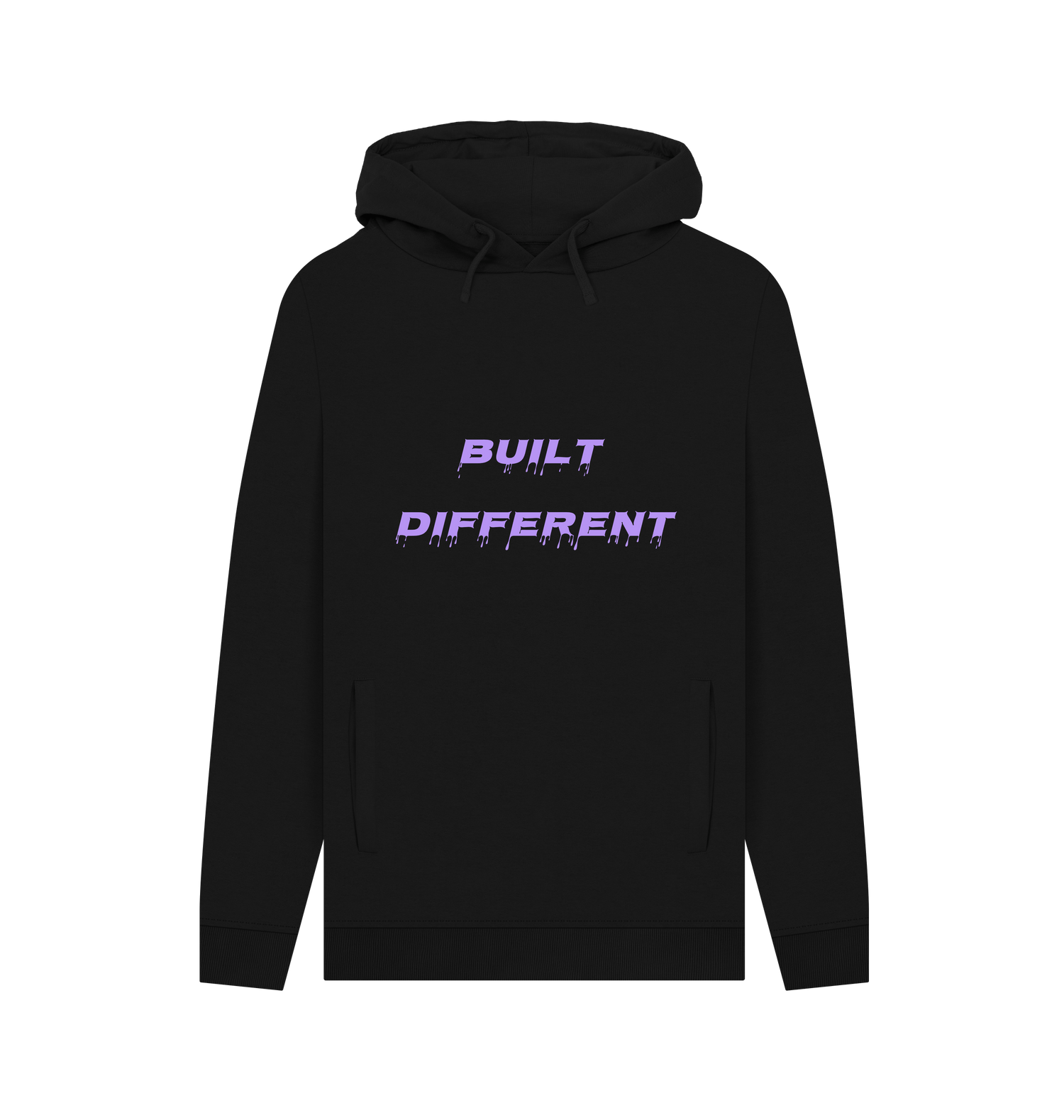 Black Printed Hoody Front