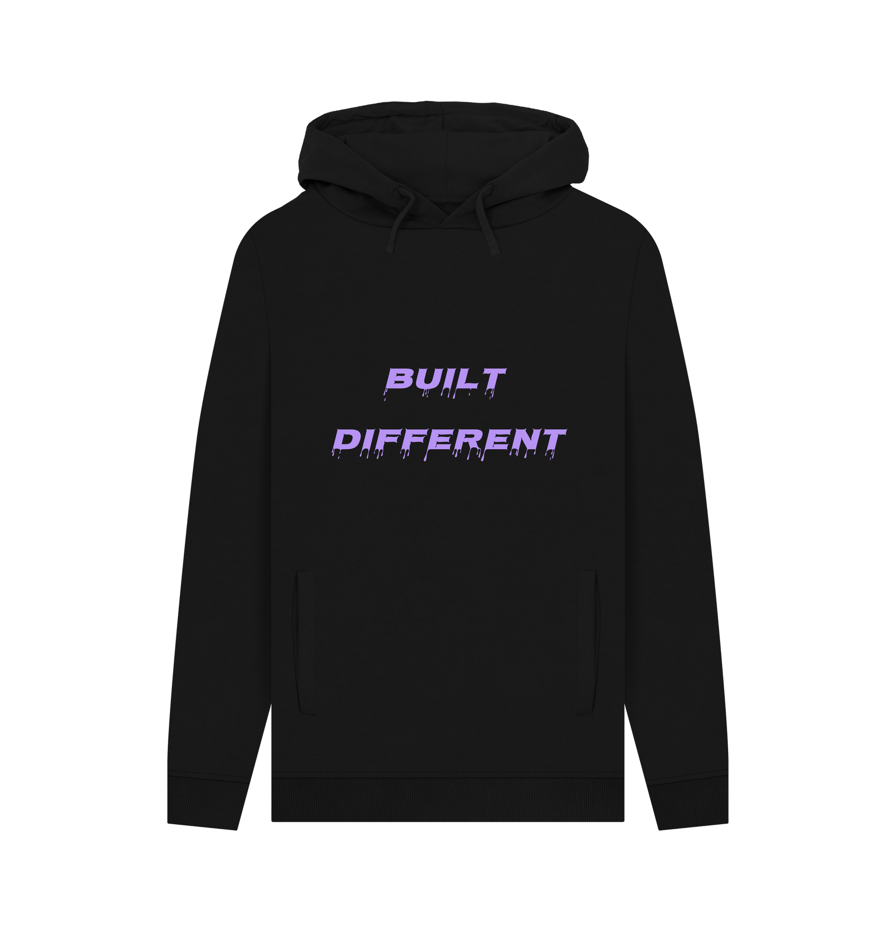 Black Printed Hoody Front