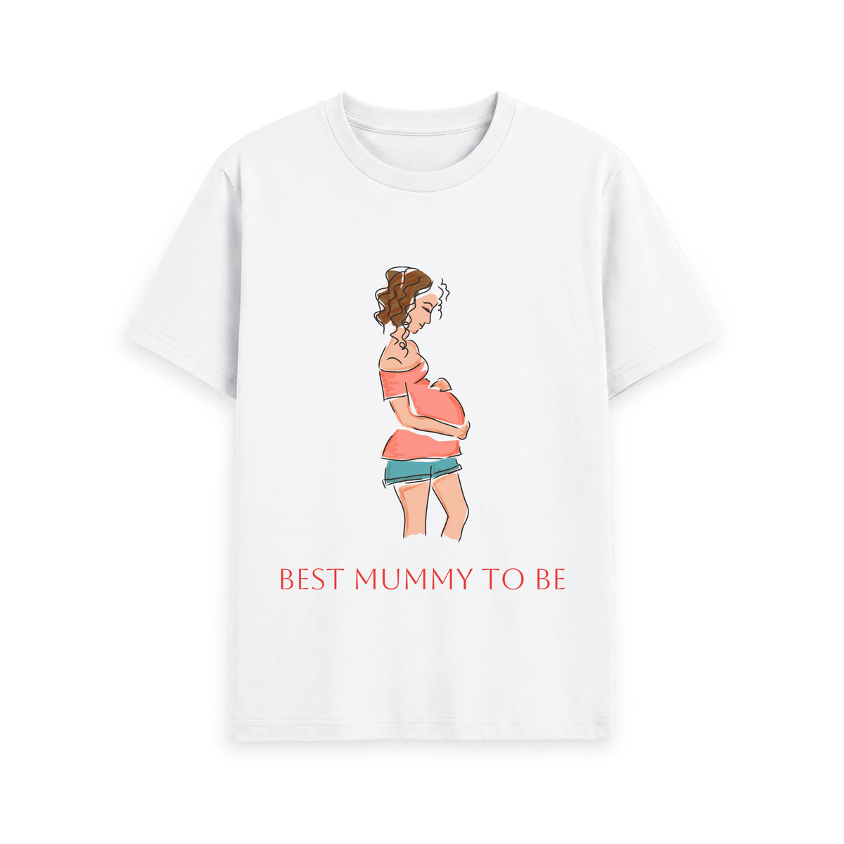 White Printed T-shirt Front