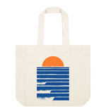 Natural Sunset And Waves Shopper Tote