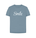 Stone Blue Smile Relaxed Fit Tee