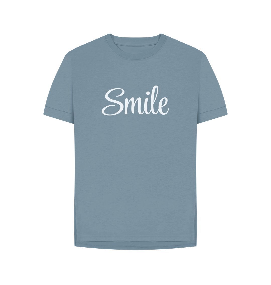 Stone Blue Smile Relaxed Fit Tee