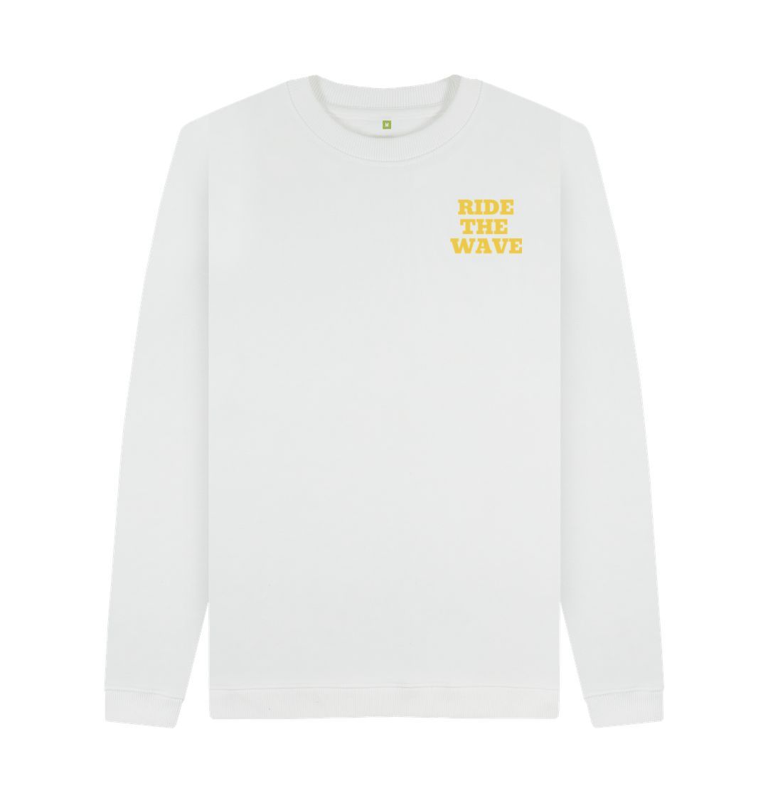 White Ride The Wave Crew Neck Jumper