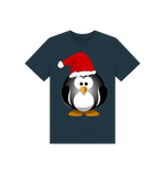 Denim Blue Christmas Fun Penguin Tee