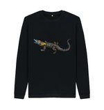 Black Crocodile Crew Neck Jumper