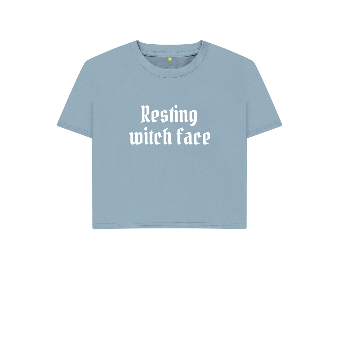 Stone Blue Printed T-shirt Front