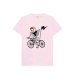 Pink Skeleton On The Bike Tee