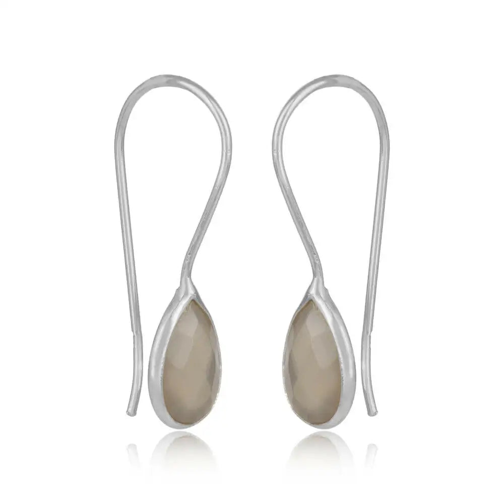 Elegant Chalcedony and Sterling Silver Earrings showcasing exquisite craftsmanship perfect for formal occasions