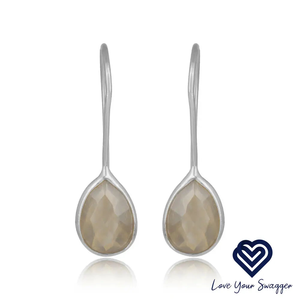 Elegant Chalcedony and Sterling Silver Earrings showcasing exquisite craftsmanship perfect for formal occasions