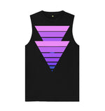 Black Purple Triangles Vest