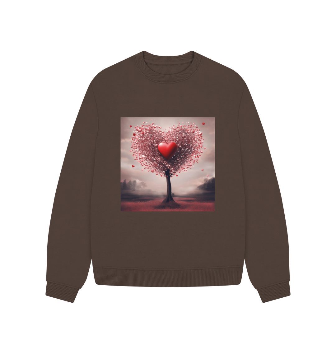 Chocolate Tree Love Oversized Jumper