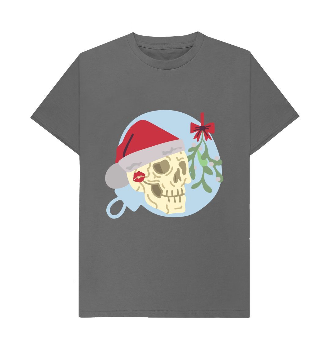 Slate Grey Santa Skeleton Tee