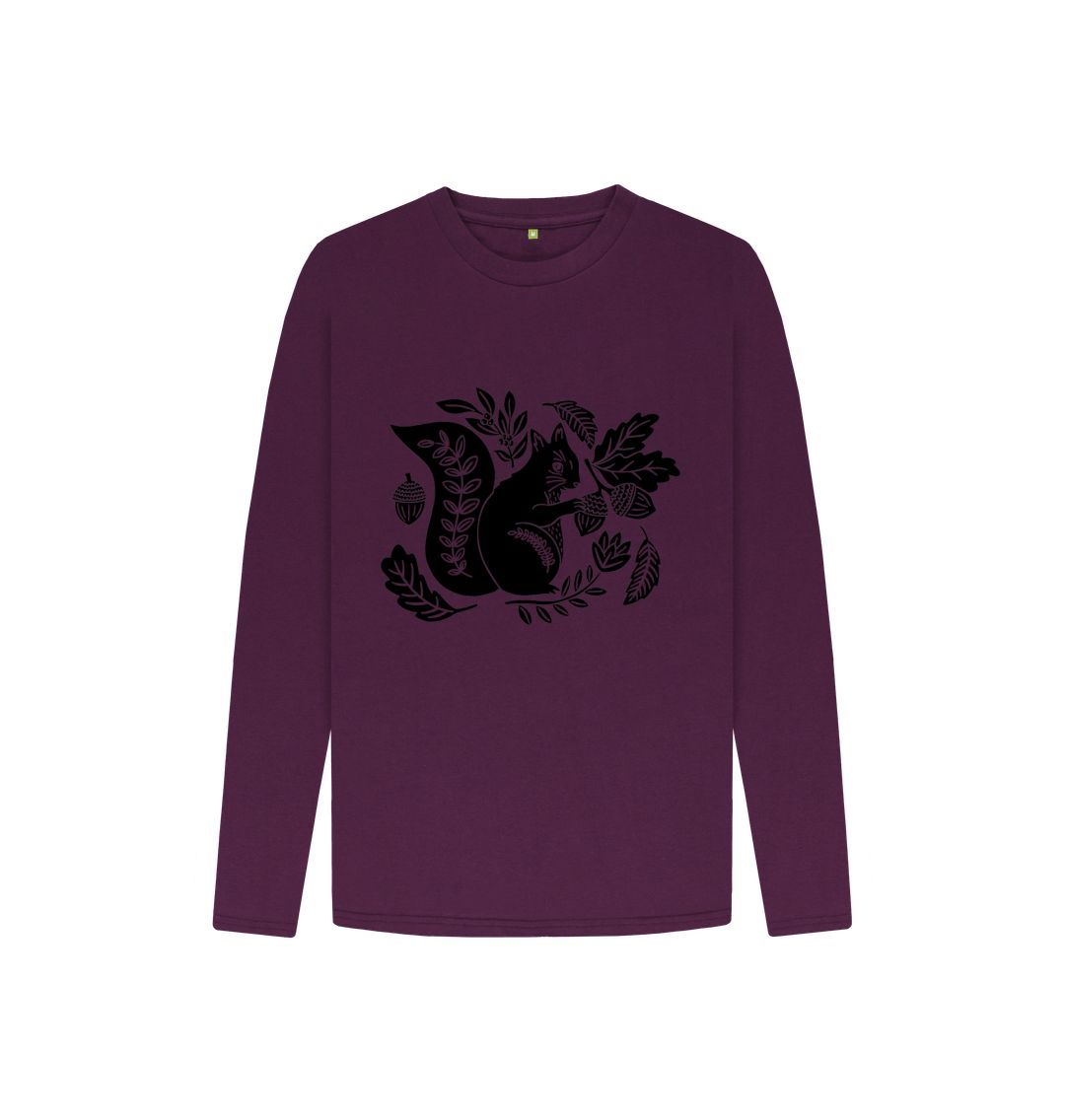 Purple Squirrel Long Sleeve Tee