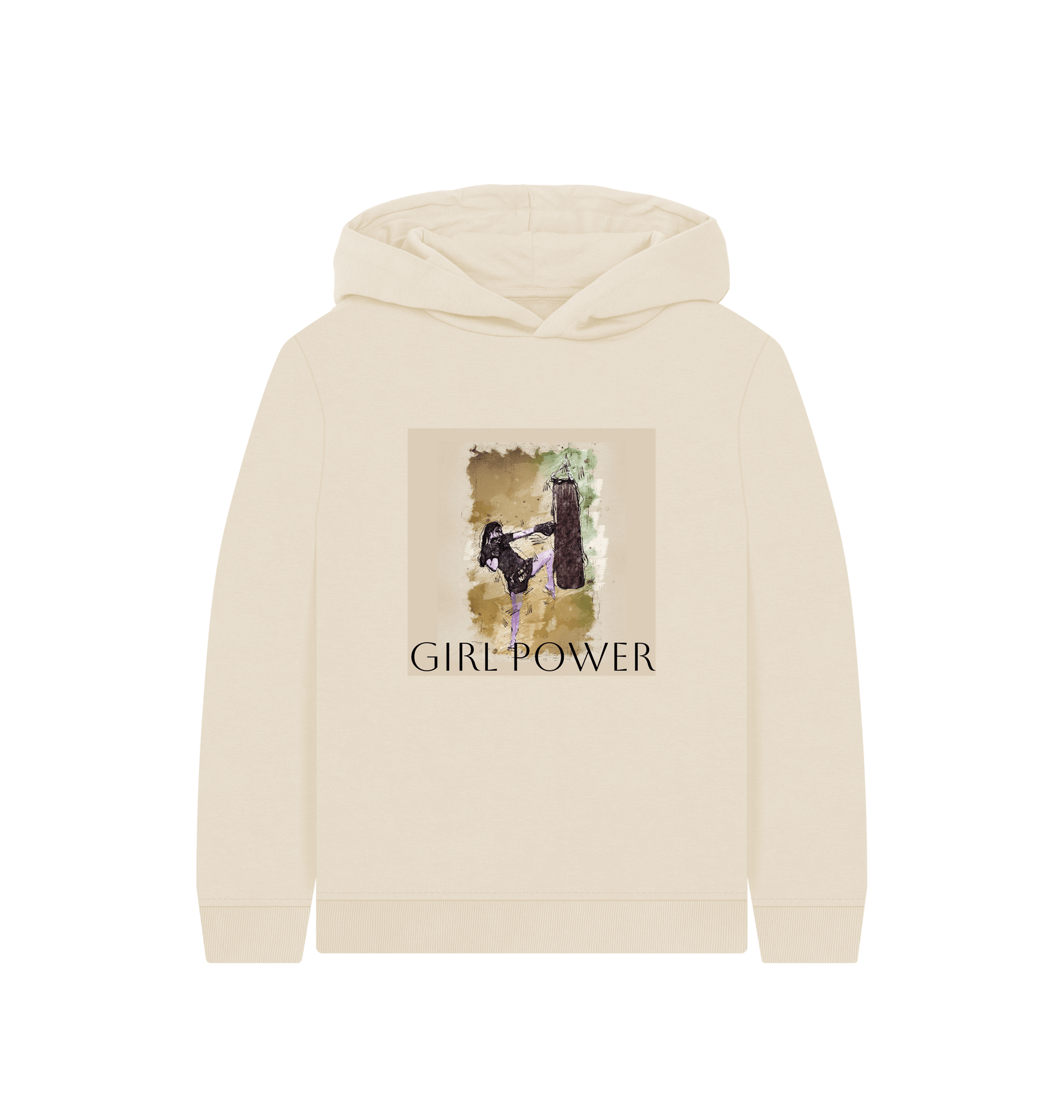 Oat Printed Kids Hoodie Front