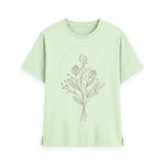 Pastel Green Printed T-shirt Front