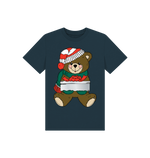 Denim Blue Christmas Teddy Bear Tee