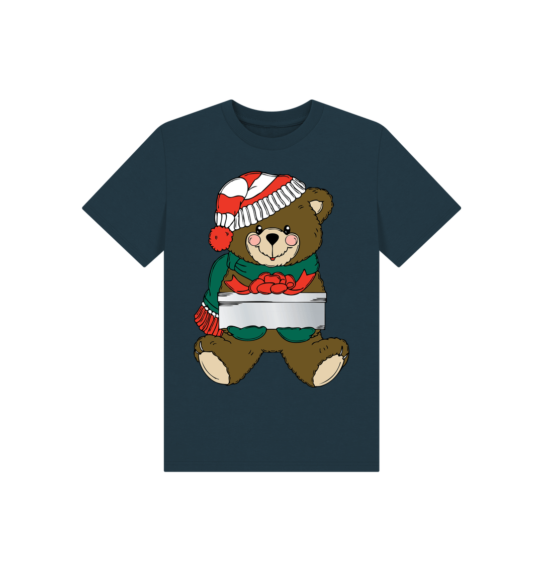 Denim Blue Christmas Teddy Bear Tee