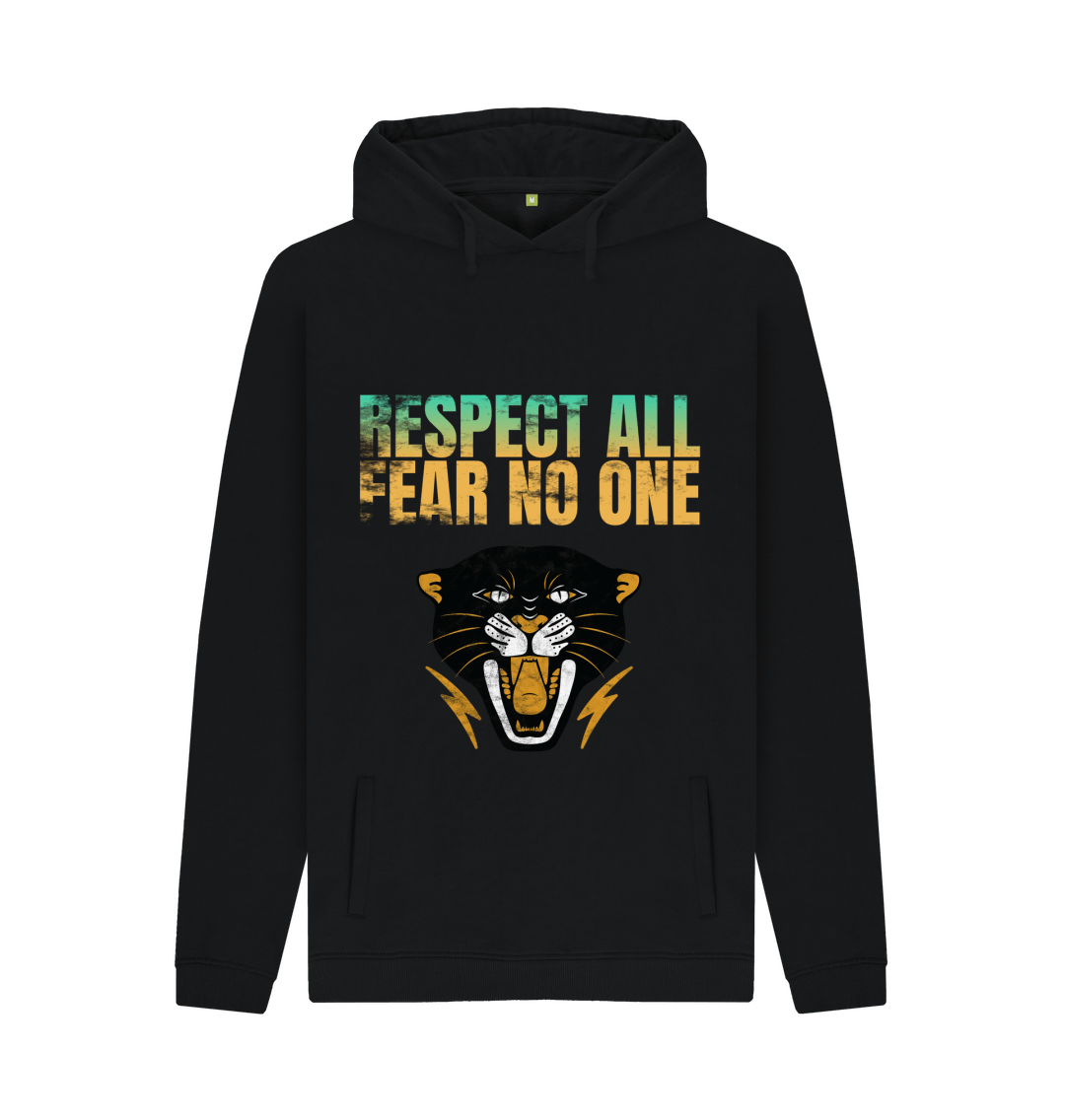 Black Printed Hoody Front