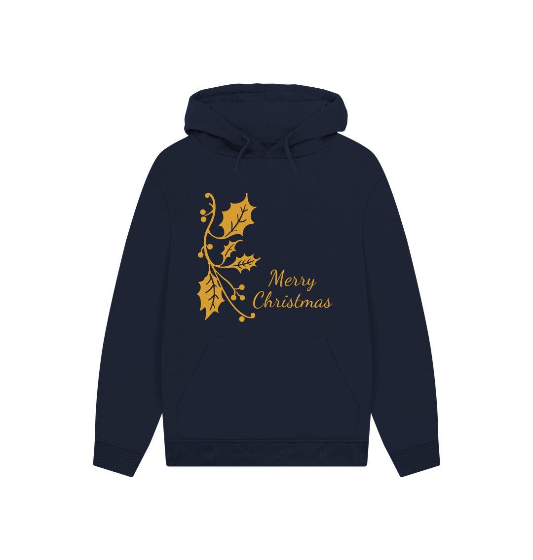 Navy Merry Christmas Unisex Hoodie