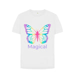 White Magical Butterfly Relaxed Fit Tee