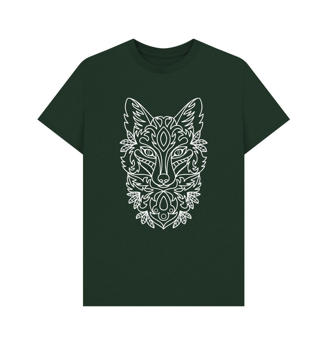 Evergreen Patterned White Fox Tee