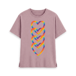Mauve Printed T-shirt Front