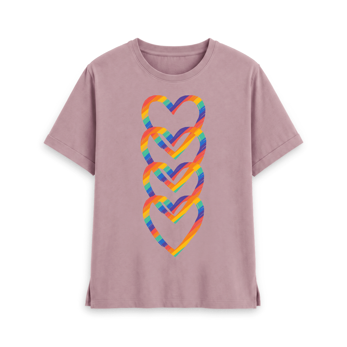 Mauve Printed T-shirt Front