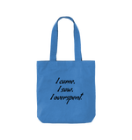 Cornflower Blue I Overspent Twill Tote Bag