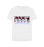 White Cute Snowmen Relaxed Tee