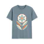 Stone Blue Printed T-shirt Front
