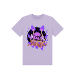 Organic cotton t-shirt featuring mushrooms and skulls design for a unique, eco-friendly fashion statement