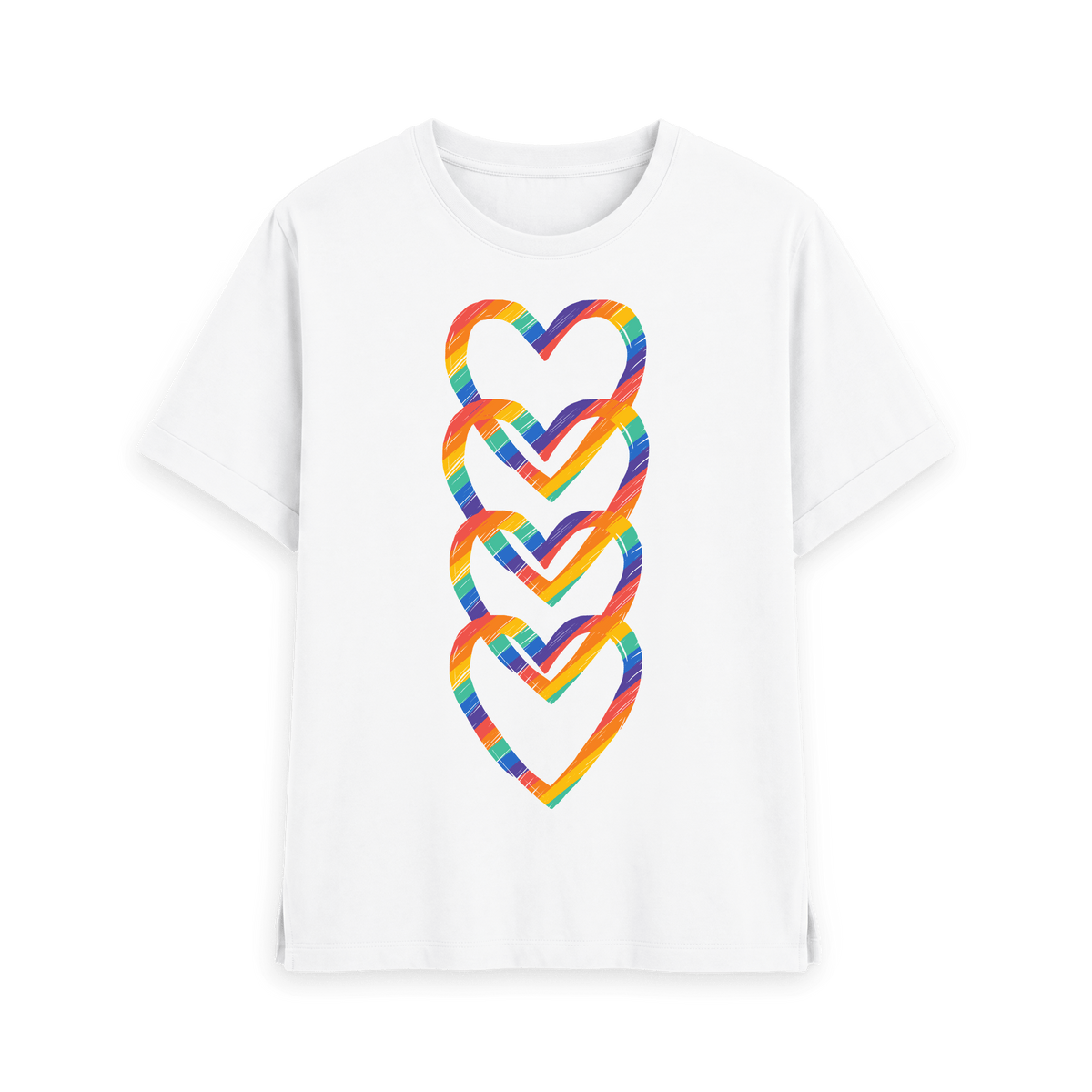 White Printed T-shirt Front