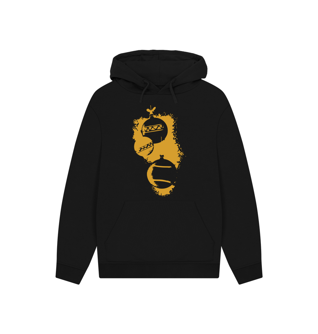 Black Christmas Ornaments Unisex Hoodie