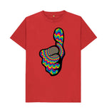 Red Pyschadelic Thumbs Up Tee