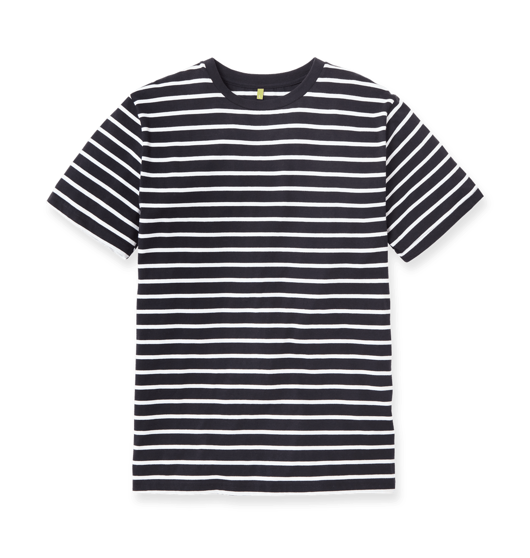 Classic striped tee shirt perfect for casual and formal occasions, featuring high-quality fabric and modern design.