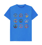 Bright Blue Colourful Peace Tee