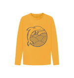 Dolphin Swagger logo on Dolphin Long Sleeve Tee showcasing stylish marine-inspired casual wear