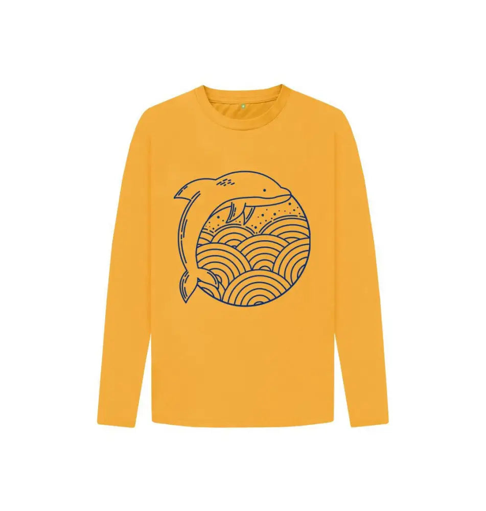 Dolphin Swagger logo on Dolphin Long Sleeve Tee showcasing stylish marine-inspired casual wear