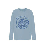 Dolphin Swagger logo on Dolphin Long Sleeve Tee showcasing stylish marine-inspired casual wear