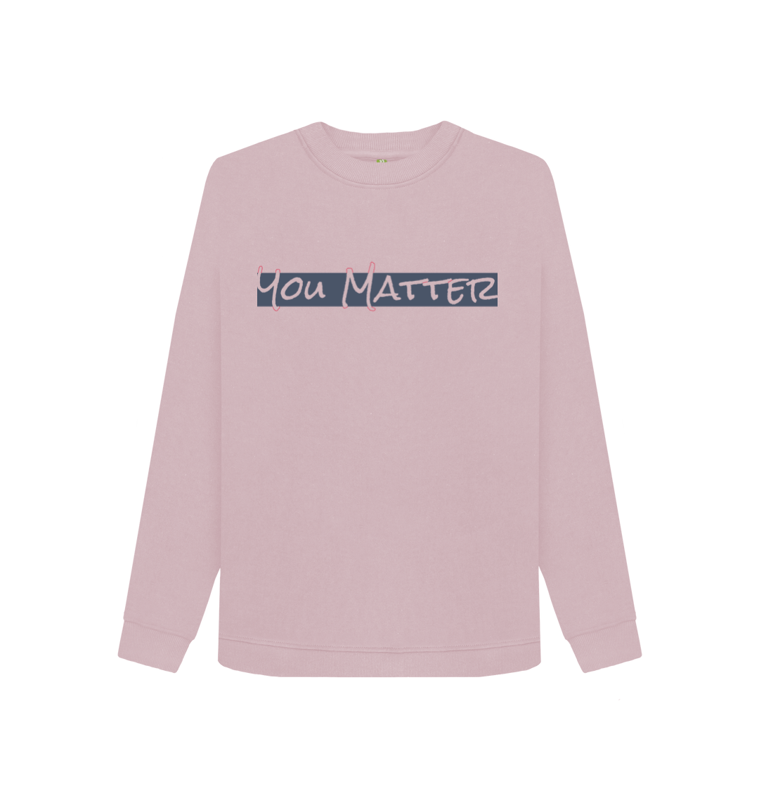 Mauve Printed Sweater Front