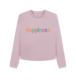Mauve Printed Boxy Jumpers Front