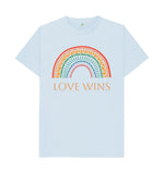 Sky Blue Rainbow Love Wins Tee