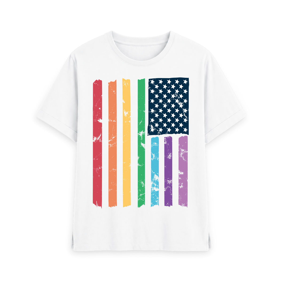 White Printed T-shirt Front
